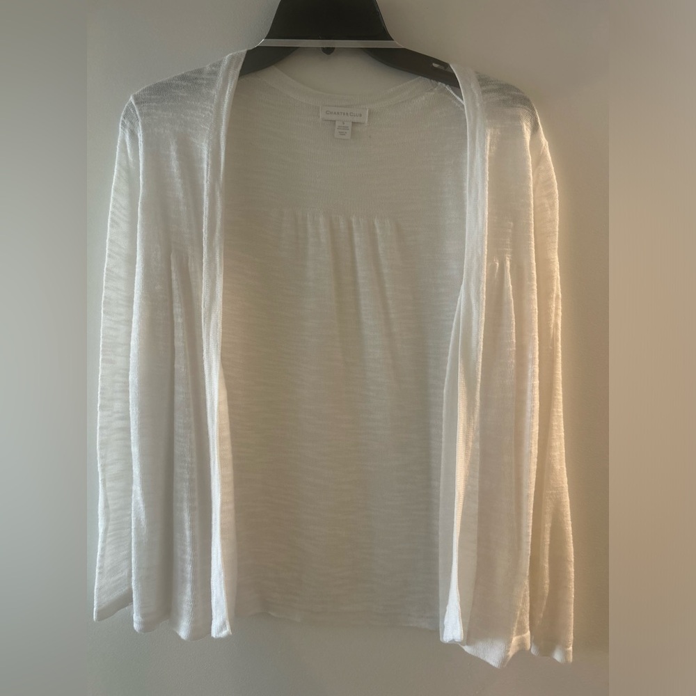 Lightweight White Cardigan